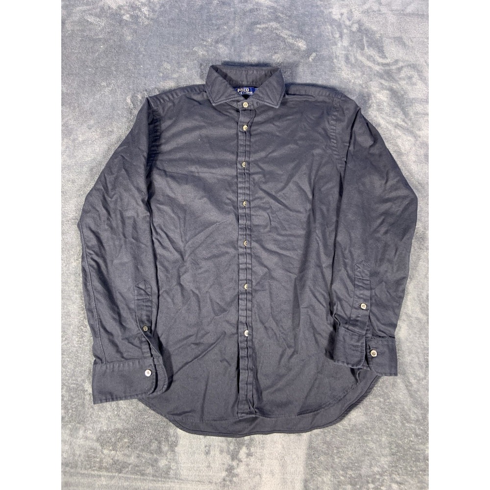 Polo Ralph Lauren Holiday Twill Black Long Sleeve Button Up Shirt Sz Medium